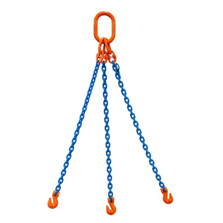 Starke Chain Sling, 3/8in, G100, Grab Hook, 15 ft SCSG10038-3LG-15